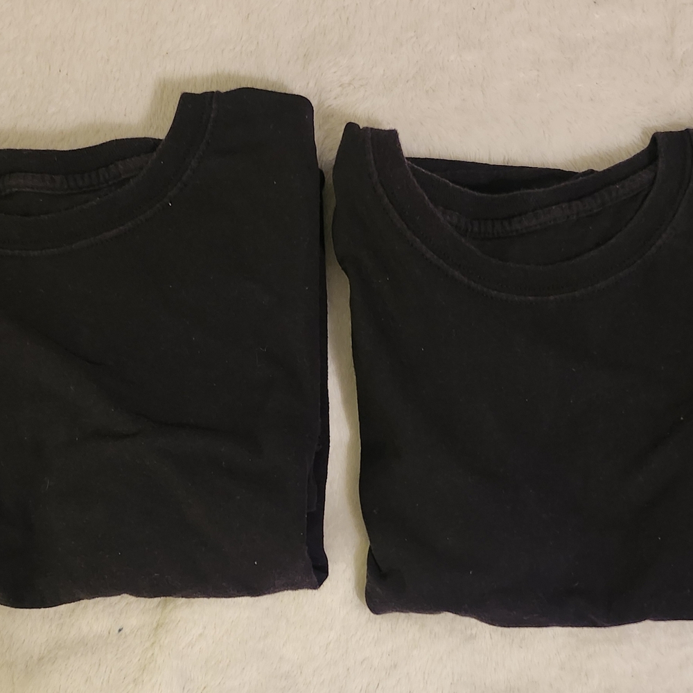 Hanes Black Short Sleeve Tees